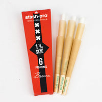 Stash-Pro |  Unbleached (Brown)  Pro 6 Cones box of 24_3