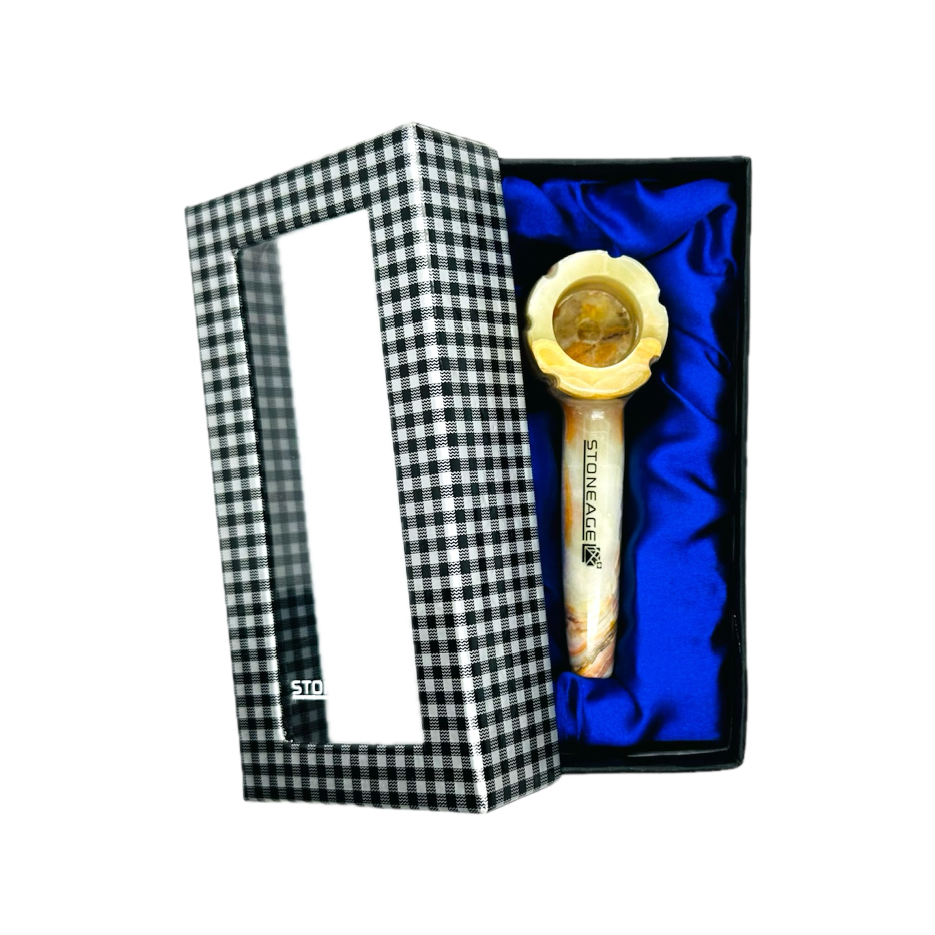 StoneAge | 4" Handmade Tobacco Smoking Pipe – Model: Bowl Design, Includes Gift Box