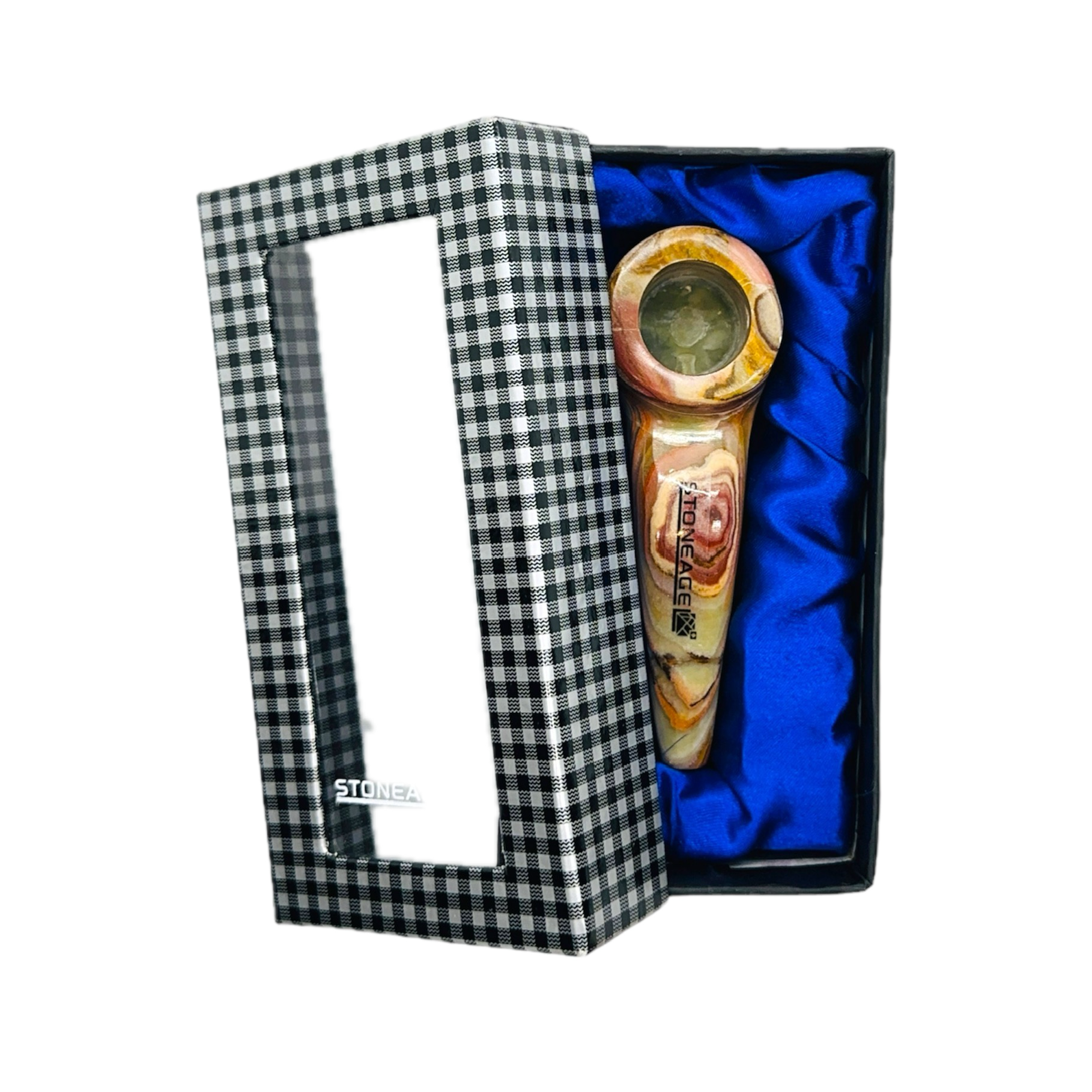 StoneAge | 4" Handmade Tobacco Smoking Pipe – Model: Curve, Includes Gift Box