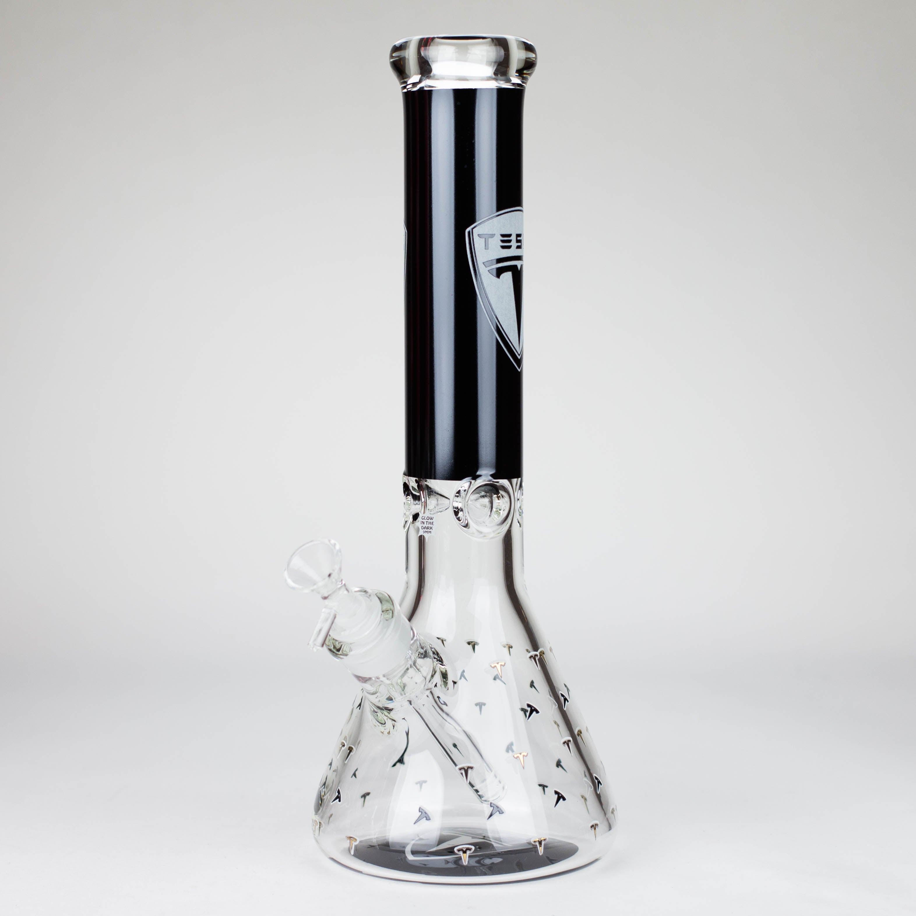 TSLA Glow in the Dark 14" 9 mm glass bong [PIP866]_10