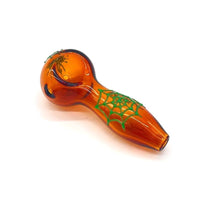 Spider Glow In The Dark Glass Smoking Spoon Hand Pipe_8