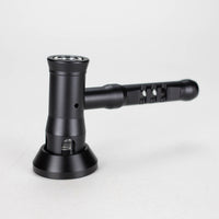 6" Pipe -Aluminum+Glass, Black Color Hammer Shape [YD1700]_0