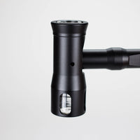 6" Pipe -Aluminum+Glass, Black Color Hammer Shape [YD1700]_3