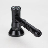 6" Pipe -Aluminum+Glass, Black Color Hammer Shape [YD1700]_4