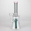 8" Assorted color tube glass bong with caterpilar diffuser_1