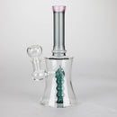 8" Assorted color tube glass bong with caterpilar diffuser_2