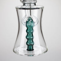 8" Assorted color tube glass bong with caterpilar diffuser_4