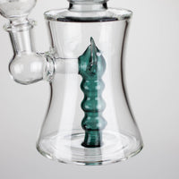 8" Assorted color tube glass bong with caterpilar diffuser_5