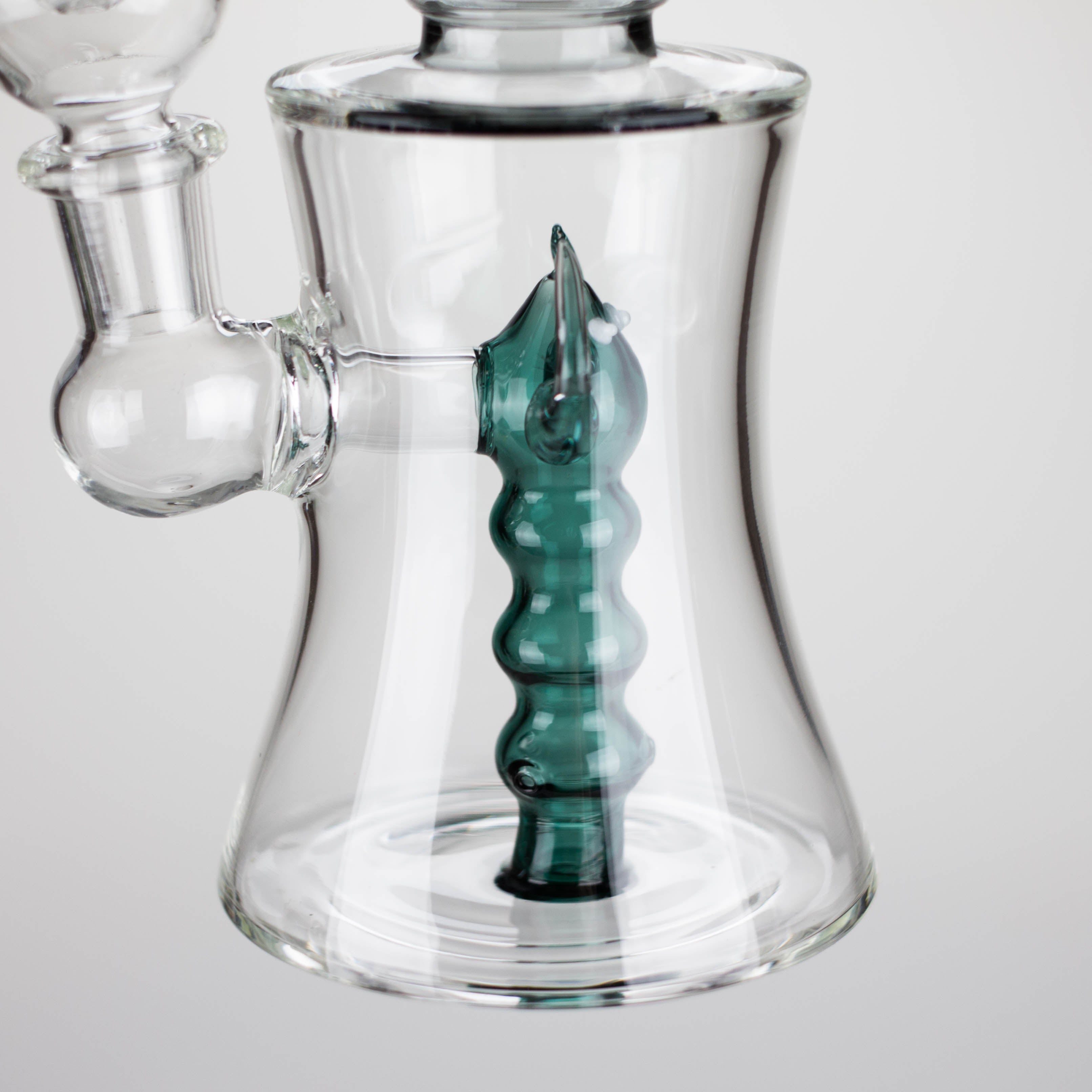 8" Assorted color tube glass bong with caterpilar diffuser_5