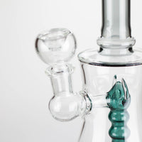 8" Assorted color tube glass bong with caterpilar diffuser_6