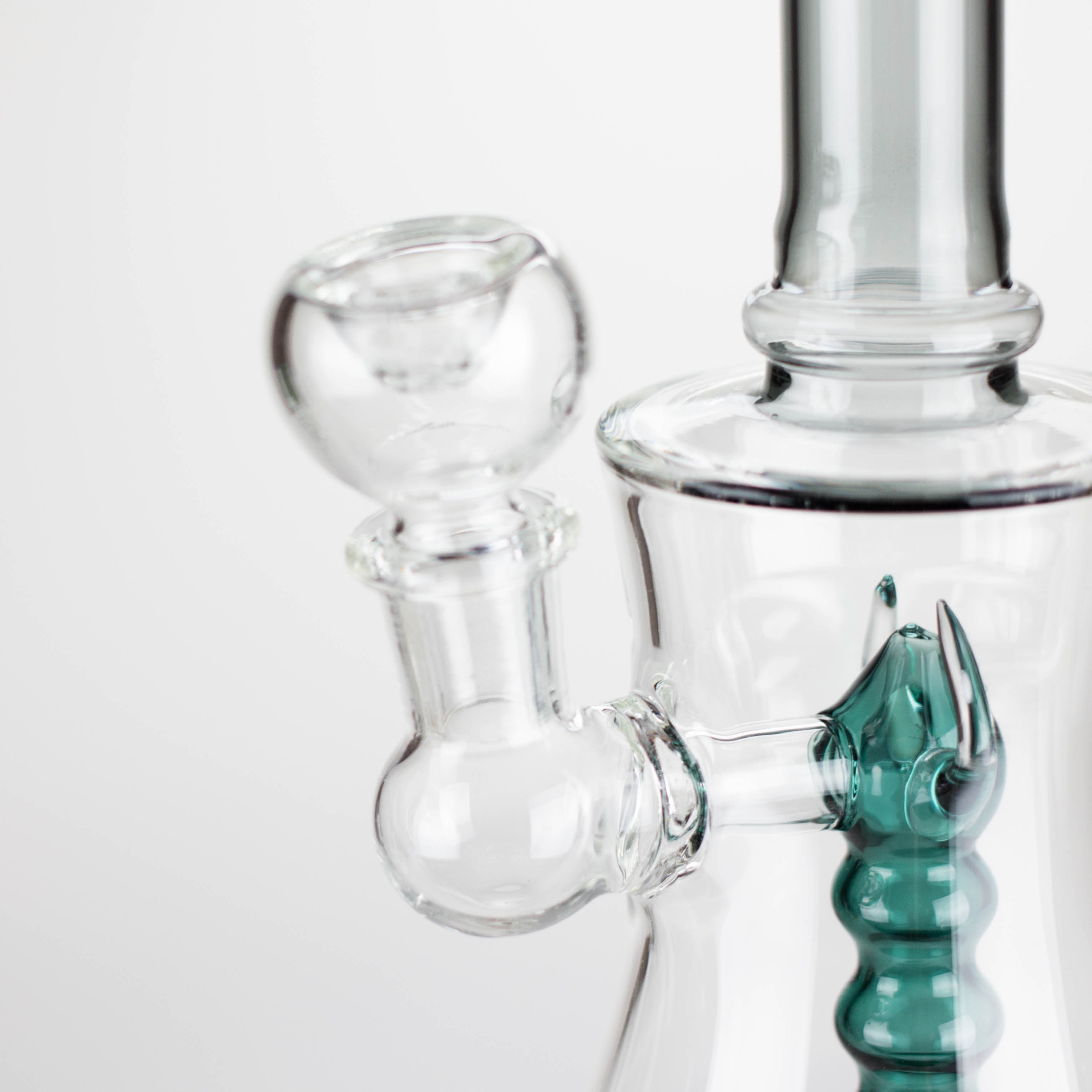 8" Assorted color tube glass bong with caterpilar diffuser_6